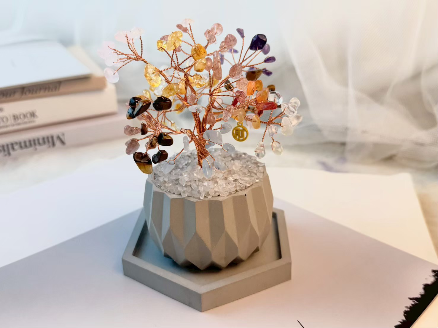 大盆招財水晶樹成品